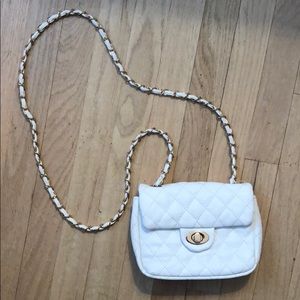 White Quilted Crossbody Bag
